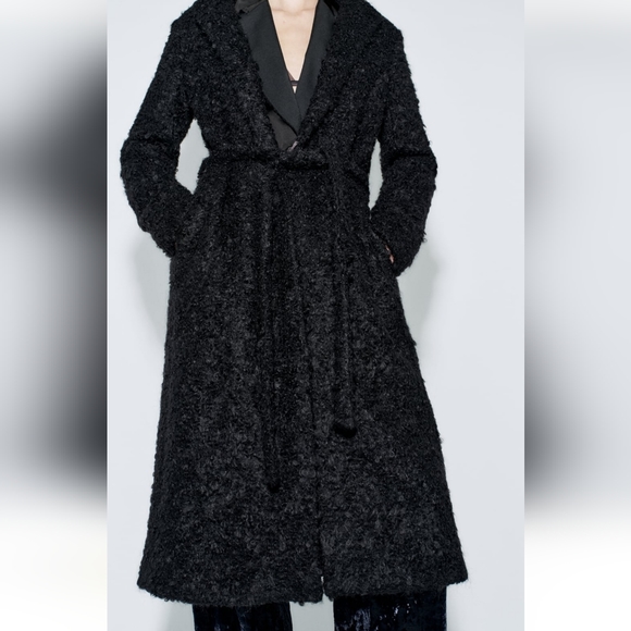 Zara MANTECO WOOL BOUCLE COAT ZW COLLECTION - Picture 6 of 13